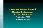 Customer Satisfaction with Hearing Instruments in the Digital Age September 2005 Hearing Journal.