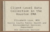 Client-Level Data Collection in the Houston EMA Elizabeth Love, MPH Harris County Public Health and Environmental Services Department HIV Services Section.
