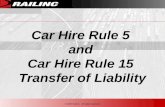 Car Hire Rule 5 and Car Hire Rule 15 Transfer of Liability © 2007 Railinc. All rights reserved.