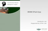 IBMM iPad App Headache Lab Supported by VITAL Lab.