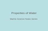 Properties of Water Marine Science Notes Series. Water Molecule and Bonding Forces I. London Forces: Intramolecular a) Covalent Bonds: sharing of electrons.