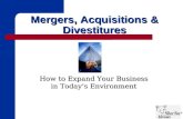 Mergers, Acquisitions & Divestitures How to Expand Your Business in Today’s Environment.