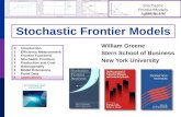[Part 8] 1/27 Stochastic FrontierModels Applications Stochastic Frontier Models William Greene Stern School of Business New York University 0Introduction.