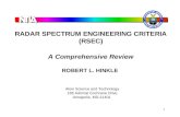 1 RADAR SPECTRUM ENGINEERING CRITERIA (RSEC) A Comprehensive Review ROBERT L. HINKLE Alion Science and Technology 185 Admiral Cochrane Drive Annapolis,