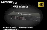 4K×2K@30Hz 1080P@120Hz 3D1080P@60Hz. 01 HDM-942 is a 4-by-2 DVI/HDMI matrix with 4Kx2K. It allows any source (Blue-ray player, HD DVD player, satellite.
