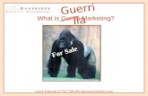 Gerry Faloona 07762 768 492 faloona123@aol.com What is Gorilla Marketing? For Sale Guerrilla.