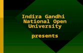 Indira Gandhi National Open University presents. A Video Lecture Course: Systems Analysis.