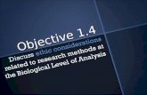 Objective 1.4. Objective 1.3 offer a considered and balanced review that includes a range of arguments, factors or hypotheses; opinions or conclusions.