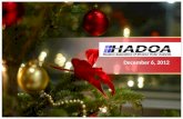 December 6, 2012. Welcome to the HADOA Holiday Luncheon.