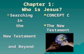 Chapter 1: Who is Jesus?  Searching inthe New Testament and Beyond  CONCEPT C  The New Testament.