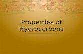 Properties of Hydrocarbons. Physical Properties of Alkanes  Non polar compounds  Insoluble in water  Less dense than water and so will float on top.