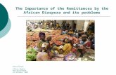 The Importance of the Remittances by the African Diaspora and its problems Sonia Plaza Africa Region The World Bank 23 October, 2007.