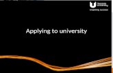 Applying to university. How to Apply All applications are made on-line through UCAS (Universities & Colleges Admissions Service) Via UCAS Apply at .