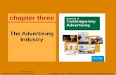 Chapter three The Advertising Industry McGraw-Hill/Irwin Essentials of Contemporary Advertising Copyright © 2007 The McGraw-Hill Companies, Inc. All rights.