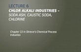 LECTURE 6 CHLOR ALKALI INDUSTRIES – SODA ASH, CAUSTIC SODA, CHLORINE Chapter 13 in Shreve’s Chemical Process Industies.