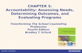 CHAPTER 5: Accountability: Assessing Needs, Determining Outcomes, and Evaluating Programs Transforming The School Counseling Profession Fourth Edition.