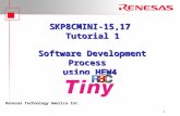 Renesas Technology America Inc. 1 SKP8CMINI-15,17 Tutorial 1 Software Development Process using HEW4.