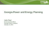 Georgia Power and Energy Planning Julie Paul Environmental Affairs Georgia Power Company January 14, 2013.