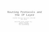 Routing Protocols and the IP Layer CS244A Review Session 2/01/08 Ben Nham Derived from slides by: Paul Tarjan Martin Casado Ari Greenberg.
