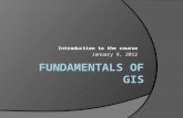 Introduction to the course January 9, 2012. Points to Cover  What is GIS?  GIS and Geographic Information Science  Components of GIS Spatial data.