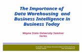 September 27-29, 2004 JW Marriott Desert Springs Resort Palm Desert, California The Importance of Data Warehousing and Business Intelligence in Business.