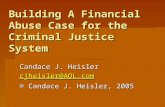 Building A Financial Abuse Case for the Criminal Justice System Candace J. Heisler cjheisler@AOL.com © Candace J. Heisler, 2005.