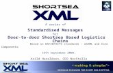A series of Standardised Messages for Door-to-door Shortsea Based Logistics Chains Based on UN/CEFACTS standards – ebXML and Core Components: 16th September.