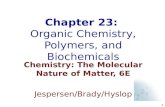 Chapter 23: Organic Chemistry, Polymers, and Biochemicals Chemistry: The Molecular Nature of Matter, 6E Jespersen/Brady/Hyslop 1.