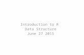 Introduction to R Data Structure June 27 2015. Introduction to R: Data structure Karim & Maria June 27 2015.