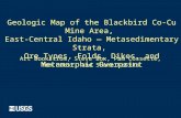 Geologic Map of the Blackbird Co-Cu Mine Area, East-Central Idaho — Metasedimentary Strata, Ore Types, Folds, Dikes, and Metamorphic Overprint Art Bookstrom,