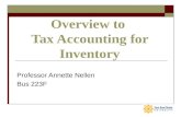 Overview to Tax Accounting for Inventory Professor Annette Nellen Bus 223F.