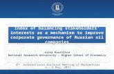 Index of balancing stakeholders’ interests as a mechanism to improve corporate governance of Russian oil companies 4 th International Doctoral Meeting.