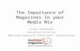 The Importance of Magazines in your Media Mix Linda Hazelwood Executive Director Manitoba Magazine Publishers’ Association 1.