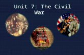 Unit 7: The Civil War. 1. General Robert E. Lee decided to lead the Confederate Army even though he was against slavery and secession because he... A.did.