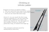 Climbing an Infinite Ladder 1 Suppose we have an infinite ladder: 1. We can reach the first rung of the ladder. 2. If we can reach a particular rung of.