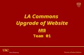 LA Commons Upgrade of Website ARB Team 01. Name Role Hualong Zu Project Manager Qihua WuLife Cycle Planner Taizhi LiRequirements Engineer Huaiqi WangPrototyper.