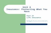 Unit 6 Insurance: Protecting What You Have Part IV Life Insurance Resources: NEFE High School Financial Planning Program .