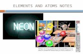 ELEMENTS AND ATOMS NOTES. Matter and Atoms  Matter is anything that takes up space and has mass  There are 4 phases of matter solid, liquid, gas, and.