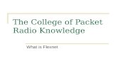 The College of Packet Radio Knowledge What is Flexnet.