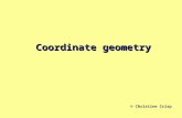 Coordinate geometry © Christine Crisp. Straight Lines and Gradients c is the point where the line meets the y -axis, the y -intercept and y -intercept,