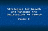 Strategies for Growth and Managing the Implications of Growth Chapter 14.