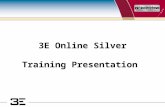 3E Online Silver Training Presentation. Training Chapters 1.Login Methods 2.Application Section Overview 3.Application Set Up: A.User Creation B.Facility.
