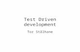 Test Driven development Tor Stålhane. What we will cover We will cover three aspects of testing Testing for green-field projects. This is TDD as it was.