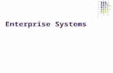 Enterprise Systems. Anatomy of enterprise applications Enterprise Applications keep track of information related to the operations of the enterprise e.g.