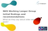 NHS Working Longer Group Initial findings and recommendations What do they say about older women at work?