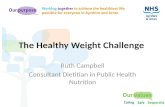The Healthy Weight Challenge Ruth Campbell Consultant Dietitian in Public Health Nutrition.