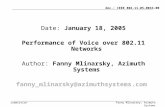 Doc.: IEEE 802.11-05-0033-00 SubmissionFanny Mlinarsky, Azimuth Systems Date: January 18, 2005 Performance of Voice over 802.11 Networks Author: Fanny.
