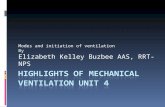 Modes and initiation of ventilation By Elizabeth Kelley Buzbee AAS, RRT-NPS.