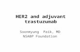 HER2 and adjuvant trastuzumab Soonmyung Paik, MD NSABP Foundation.