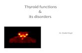 Thyroid functions & its disorders Dr. Shafali Singh.
